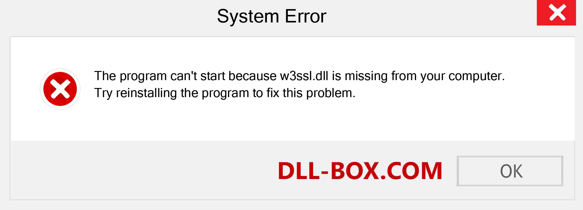  w3ssl.dll file is missing?. Download for Windows 7, 8, 10 - Fix  w3ssl dll Missing Error on Windows, photos, images